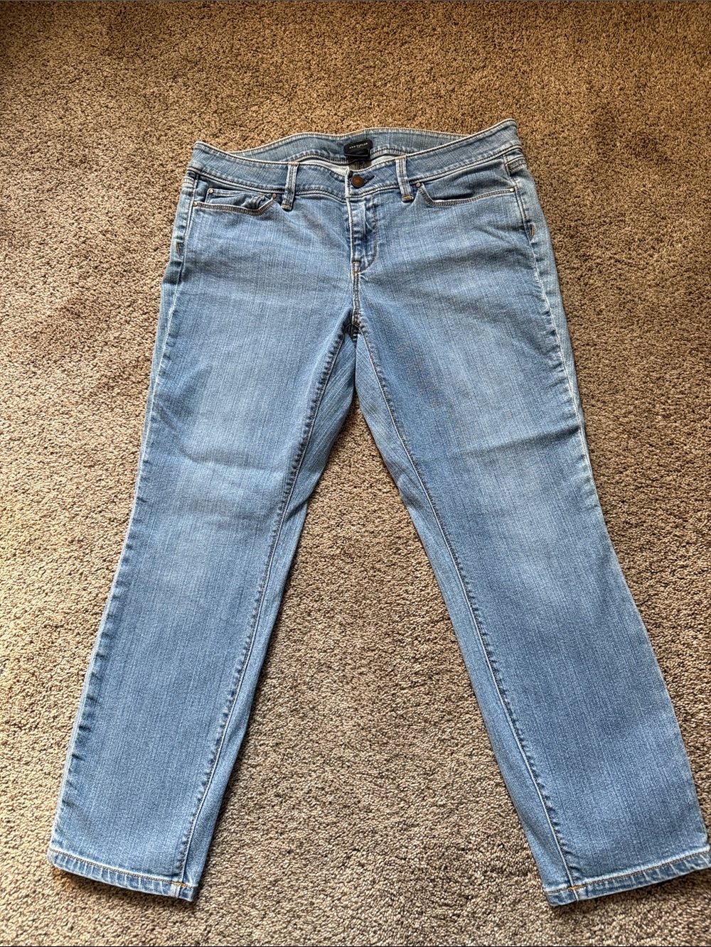 Ann Taylor Light Blue Straight-Leg Jeans
